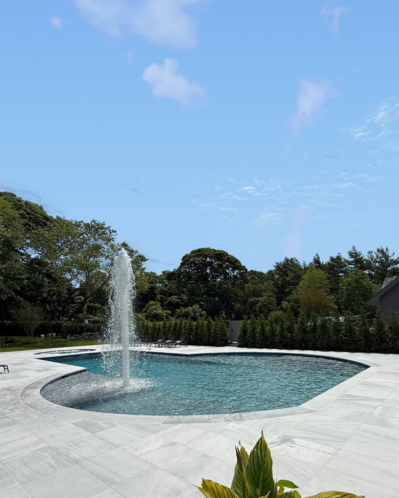 A fountain and pool project built by one of our portfolio companies